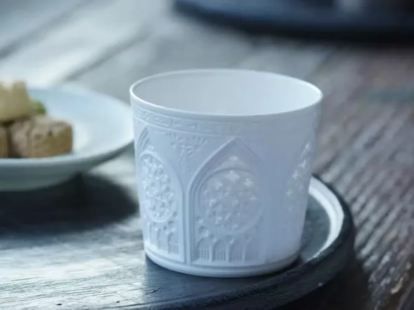 Artisan Linglong Porcelain Light & Shadow Cup Jingdezhen Masterpiece in high-white kaolin porcelain with linglong (ric...