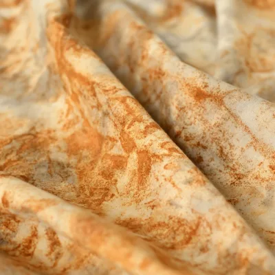 Black tea rust dyeing, plant dyeing, tie-dye fabric, pure cotton in 100% grade 6a mulberry silk with hand-rolled edges