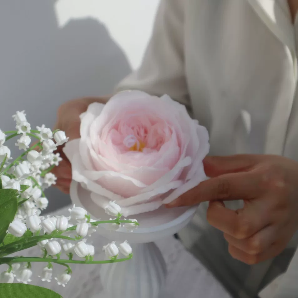 Austin rose scented candle