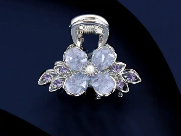 Floating Streamer Silk Flower Hairpin handcrafted in silk streamers