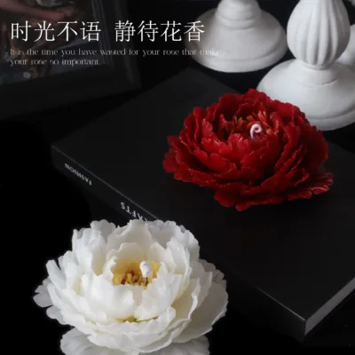 Handmade peony scented candle