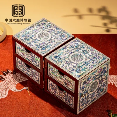 exquisite shell carving jewelry box