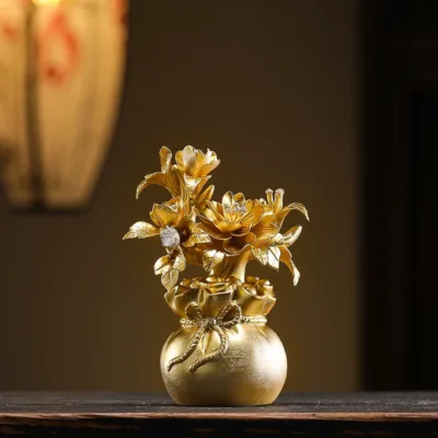 Hand-pinched ceramic flower ornaments