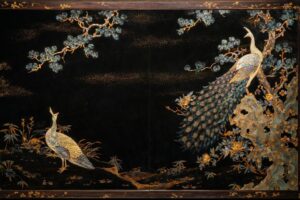 Macro detail of high-quality iridescent mother-of-pearl showing natural nacre texture.