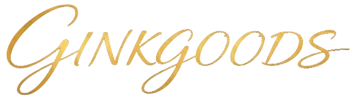 GINKGOODS logo with ginkgo leaf icon reflecting a Zen aesthetic.