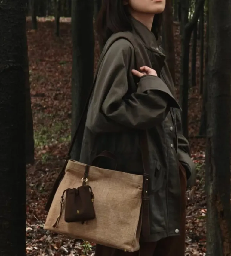 The tea dye crossbody bag is brown — artisan product image by Ginkgoods