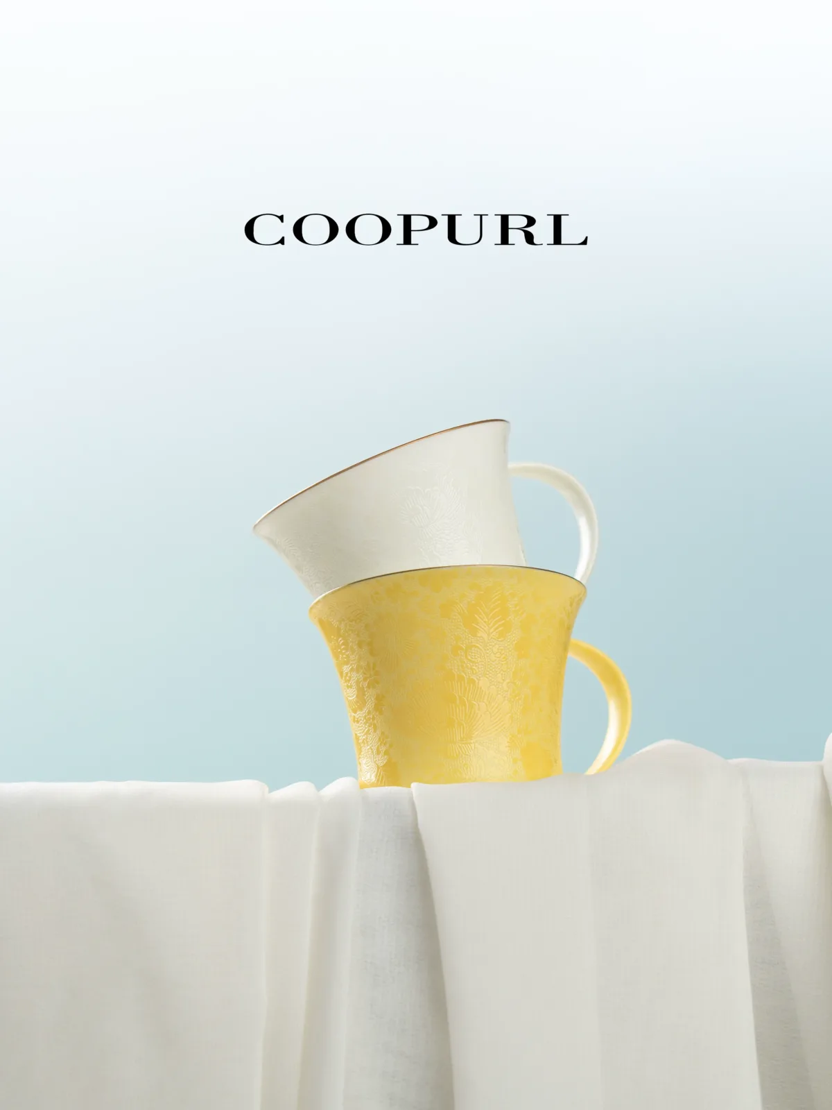 Carved Rice Grain Porcelain Coffee Cup