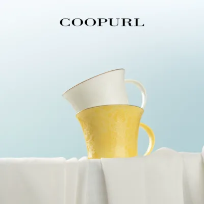 Carved Rice Grain Porcelain Coffee Cup