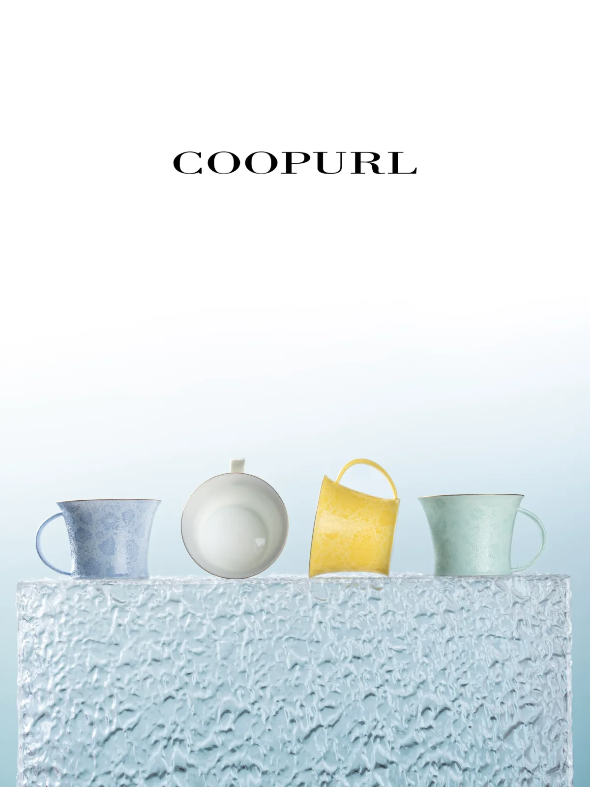 Carved Rice Grain Porcelain Coffee Cup