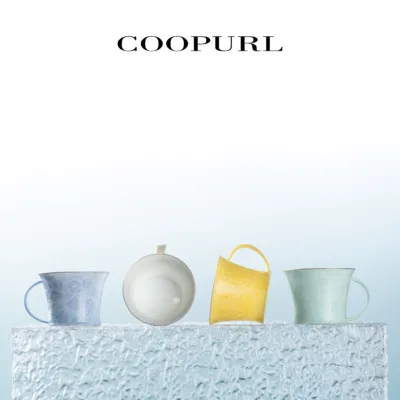 Carved Rice Grain Porcelain Coffee Cup