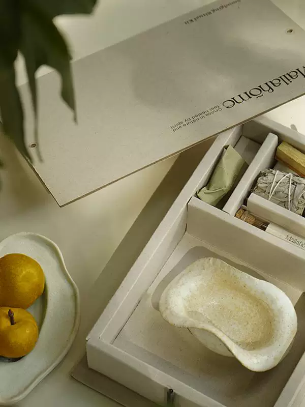 Ceramic incense holder for daily home ritual use