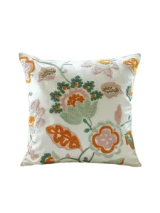 Cotton Embroidered Throw Pillow artisan product detail by Ginkgoods