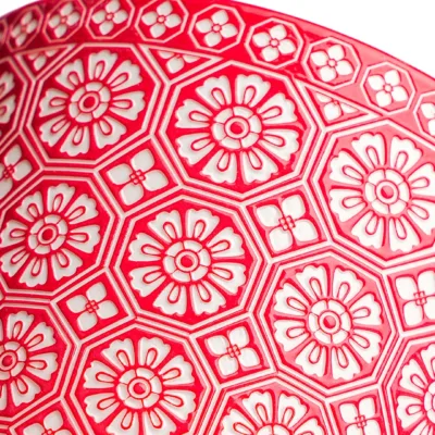 Floral Relief Ceramic Coffee Mug