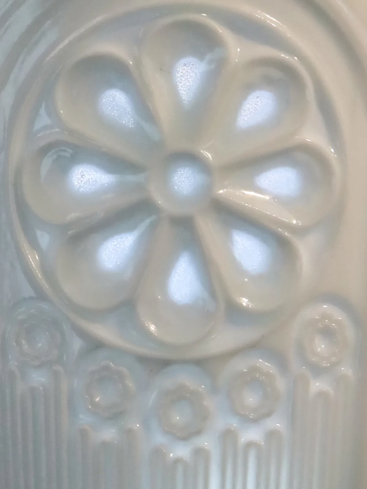 Floral Shadow Relief Ceramic Coffee Mug showing carved relief ceramic surface texture