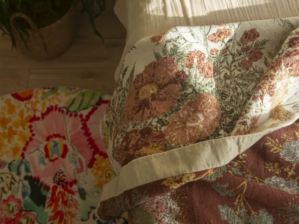 French Manor Cotton Blanket Set (3-Piece) artisan product detail by Ginkgoods