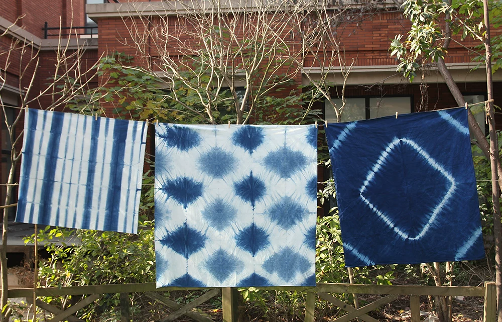 Hand-dyed botanical textile showing organic variation and craft texture