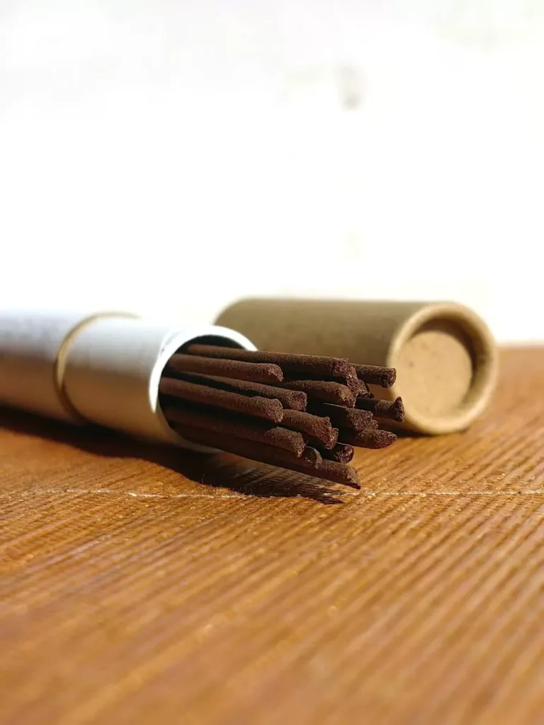 Handmade Grapefruit Leaf Incense Sticks showing natural fragrance and home ritual detail