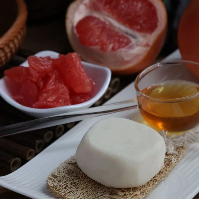 Honey Yuzu Exfoliating Cold Process Handmade Soap Bar — artisan product image by Ginkgoods