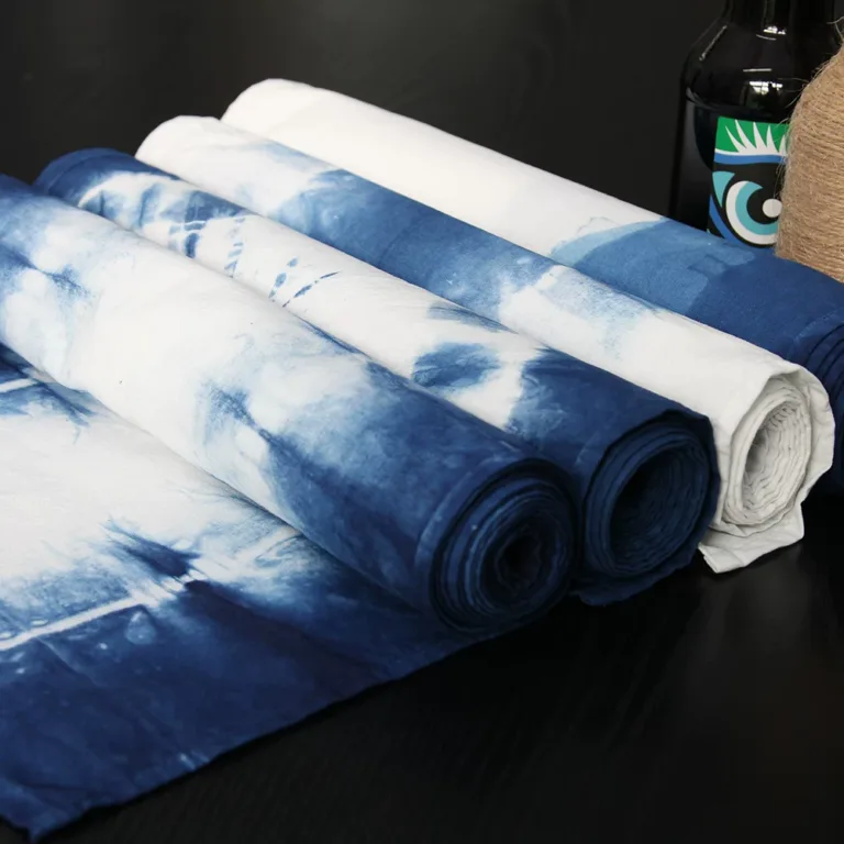 Naturally Dyed Indigo Table Runner - artisan textile table runner by Ginkgoods image 3