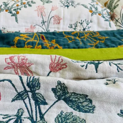Pastoral Pure Cotton Blanket Set (3-Piece) artisan product detail by Ginkgoods