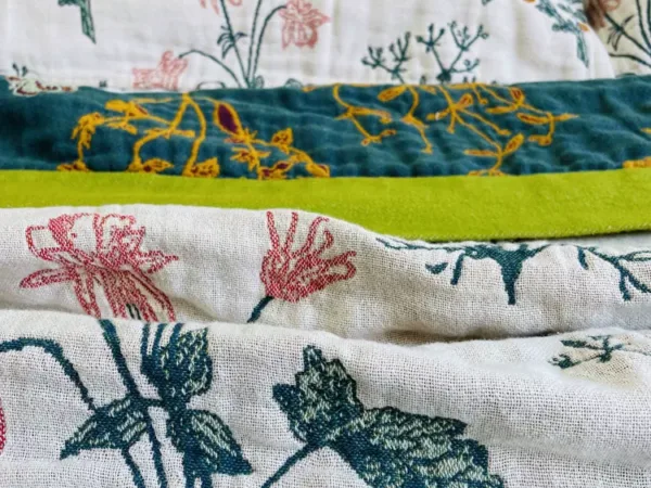 Pastoral Pure Cotton Blanket Set (3-Piece) artisan product detail by Ginkgoods