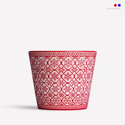 Snowflake Relief Ceramic Coffee Mug showing carved relief ceramic surface texture