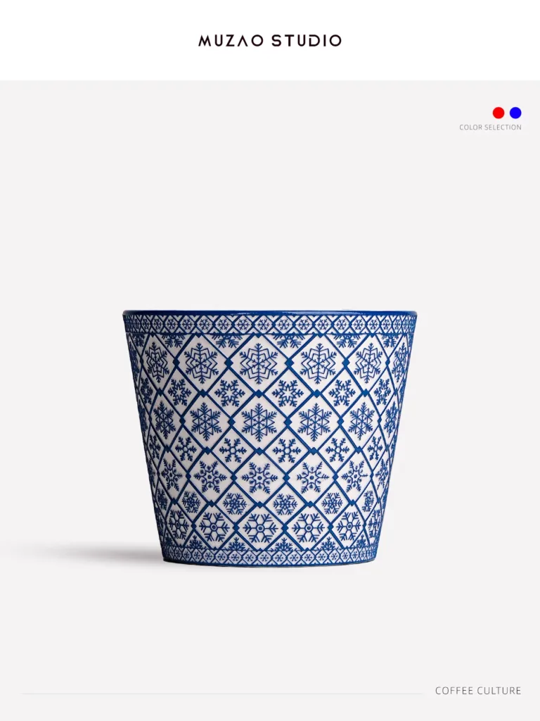Snowflake Relief Ceramic Coffee Mug - handcrafted ceramic coffee mug by Ginkgoods