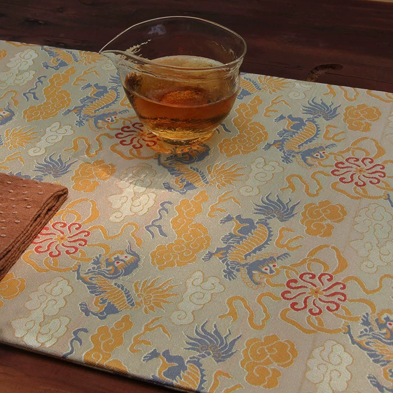 Song Brocade Jacquard Table Runner - artisan textile table runner by Ginkgoods image 4