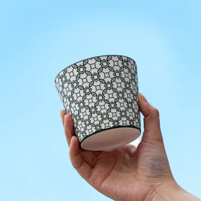 Starry Sky Relief Ceramic Coffee Mug showing carved relief ceramic surface texture