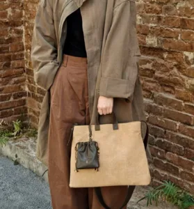 Tea dyeing crossbody bag black — artisan product image by Ginkgoods