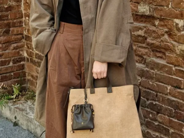Tea dyeing crossbody bag black — artisan product image by Ginkgoods