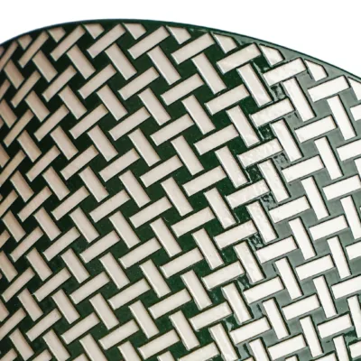 Woven Pattern Relief Ceramic Coffee Mug