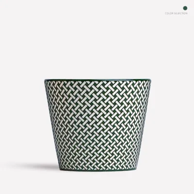 Woven Pattern Relief Ceramic Coffee Mug - handcrafted ceramic coffee mug by Ginkgoods